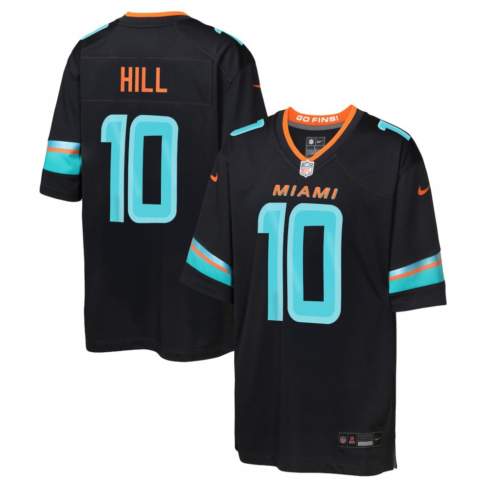 Tyreek Hill Miami Dolphins Nike Youth 2025 Rivalries Collection Game Jersey - Pitch Blue-League Wear Hub