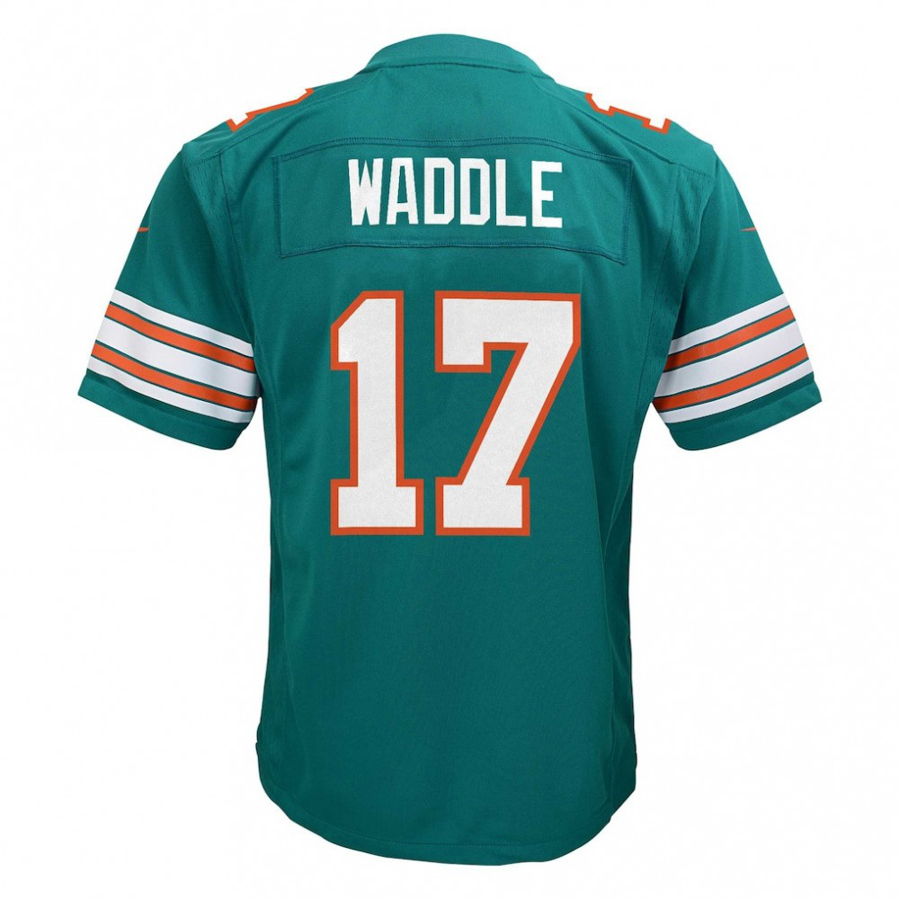 Jaylen Waddle Miami Dolphins Nike Youth Game Jersey - Aqua-League Wear Hub