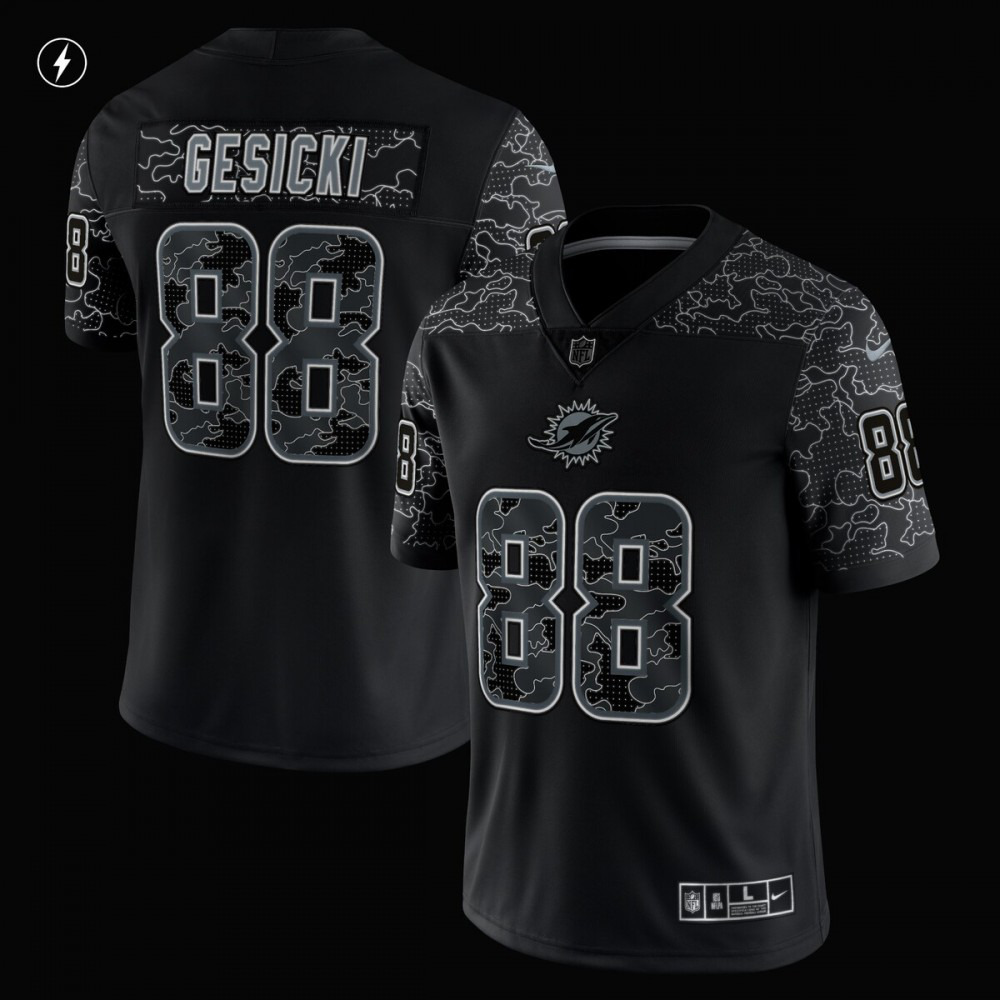 Mike Gesicki Miami Dolphins Nike RFLCTV Limited Jersey - Black-League Wear Hub