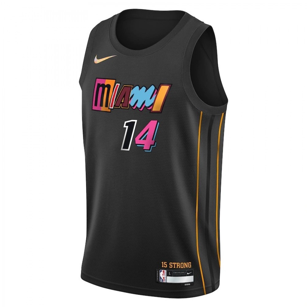 Men's Miami Heat Tyler Herro #14 Nike Black 21/22 Swingman Jersey - City Edition-League Wear Hub