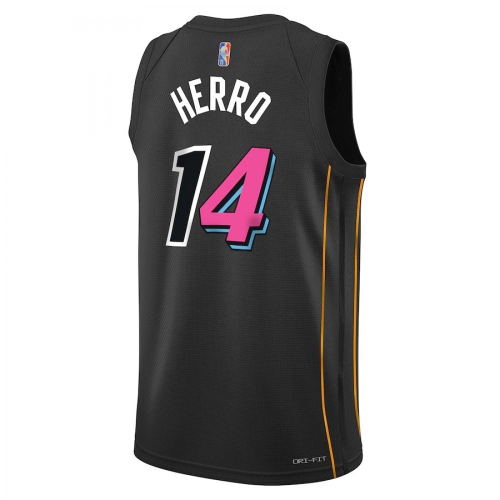 Men's Miami Heat Tyler Herro #14 Nike Black 21/22 Swingman Jersey - City Edition-League Wear Hub