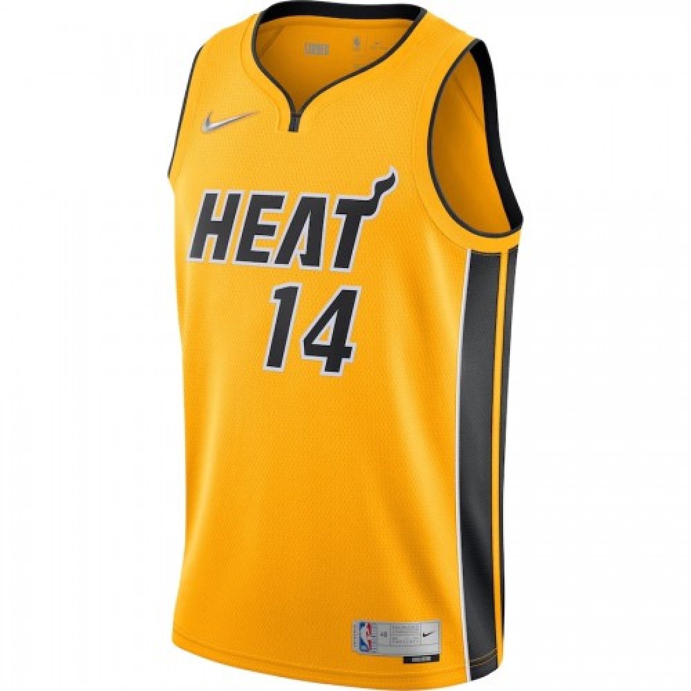 Men's Miami Heat Tyler Herro #14 Nike Yellow 20/21 Swingman Jersey - Earned Edition-League Wear Hub
