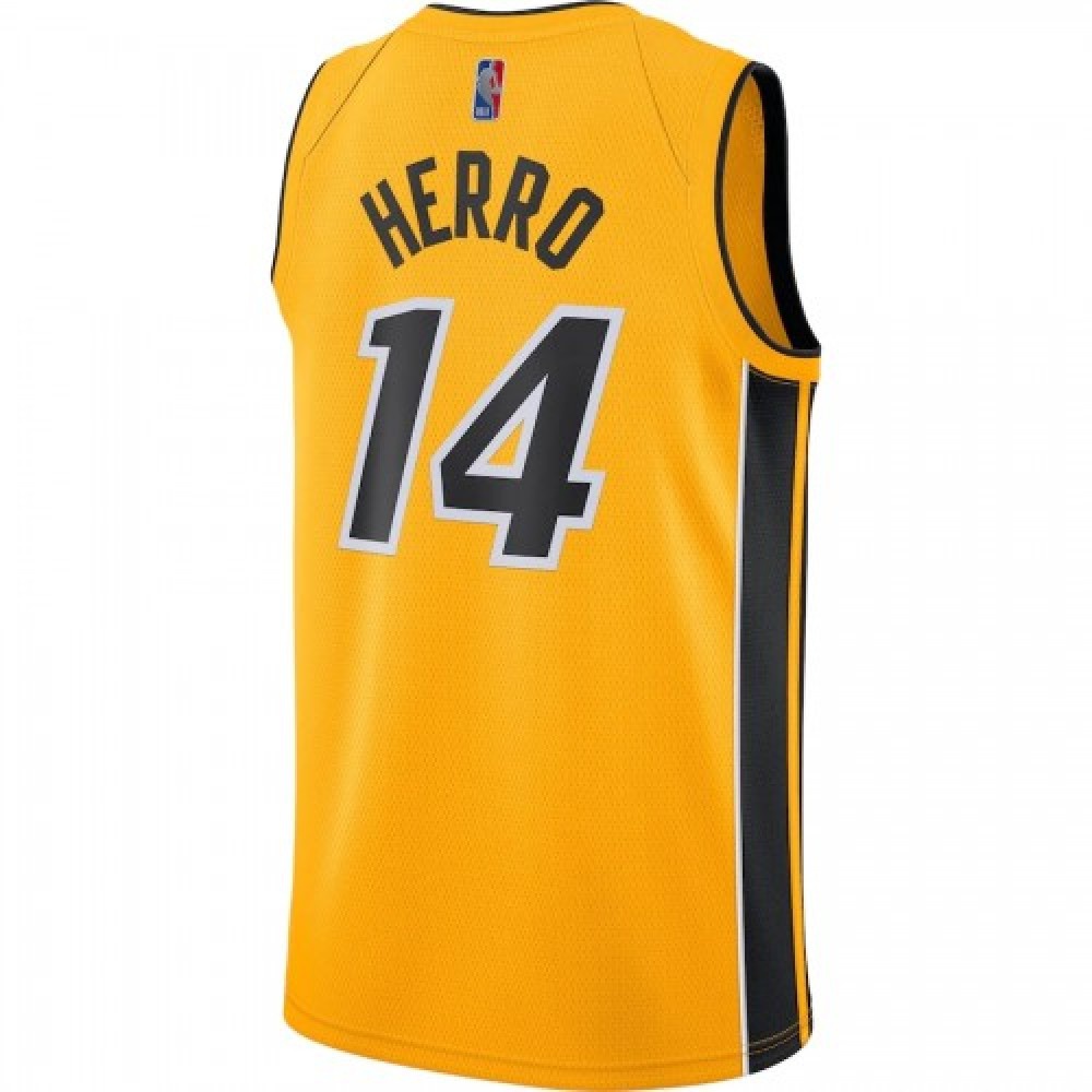 Men's Miami Heat Tyler Herro #14 Nike Yellow 20/21 Swingman Jersey - Earned Edition-League Wear Hub