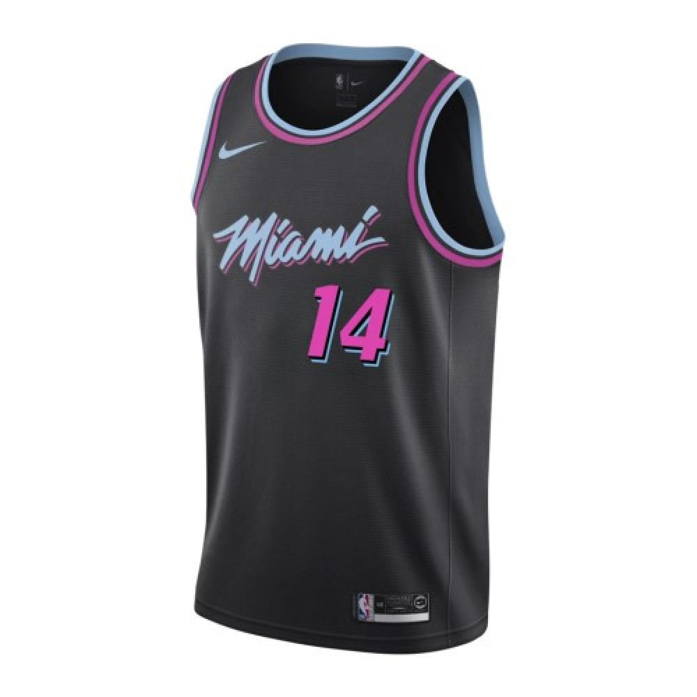 Men's Miami Heat Tyler Herro #14 Black 19-20 Swingman Jersey - City Edition-League Wear Hub