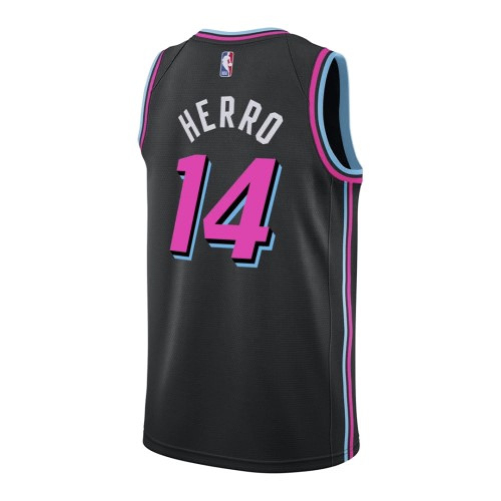 Men's Miami Heat Tyler Herro #14 Black 19-20 Swingman Jersey - City Edition-League Wear Hub
