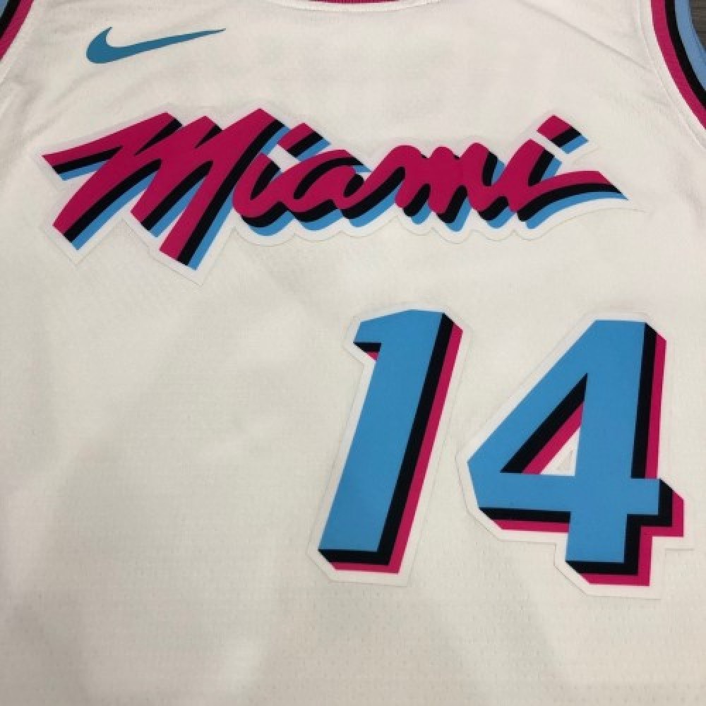 Men's Miami Heat Tyler Herro #14 White 19-20 Swingman Jersey - City Edition-League Wear Hub