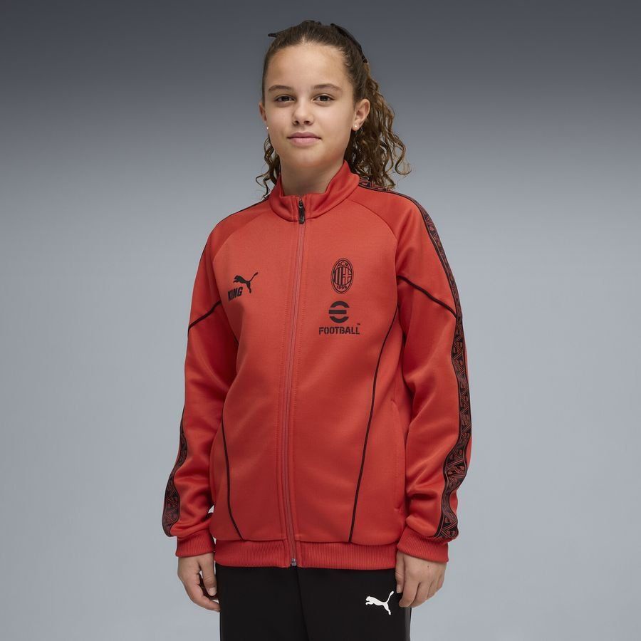 Milan Jacket King Anthem - Red Fire/PUMA Black Kids-League Wear Hub