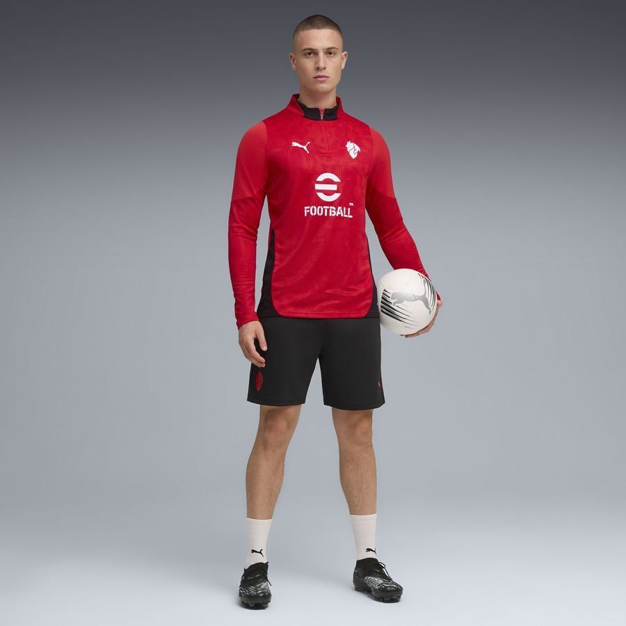 Milan Training Shorts - PUMA Black/For All Time Red-League Wear Hub