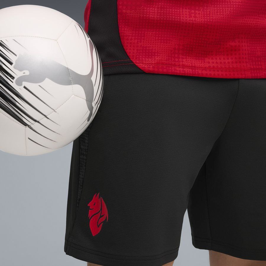 Milan Training Shorts - PUMA Black/For All Time Red-League Wear Hub