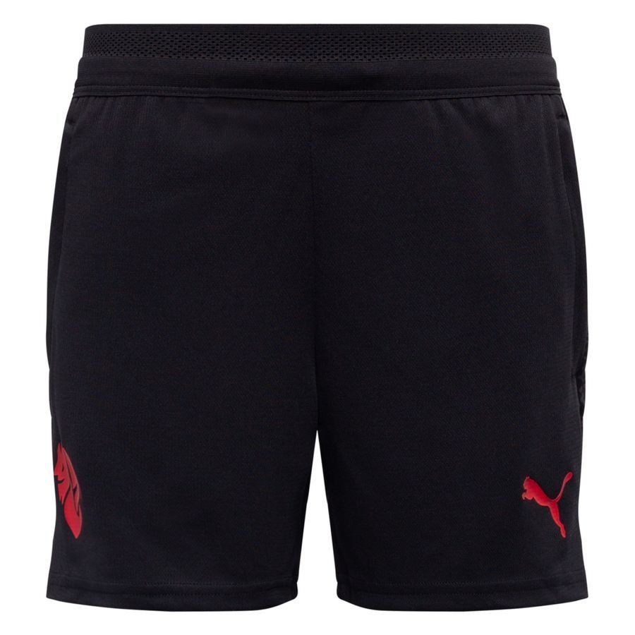 Milan Training Shorts - PUMA Black/For All Time Red Kids-League Wear Hub