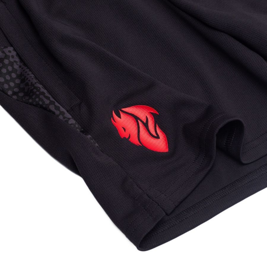 Milan Training Shorts - PUMA Black/For All Time Red Kids-League Wear Hub