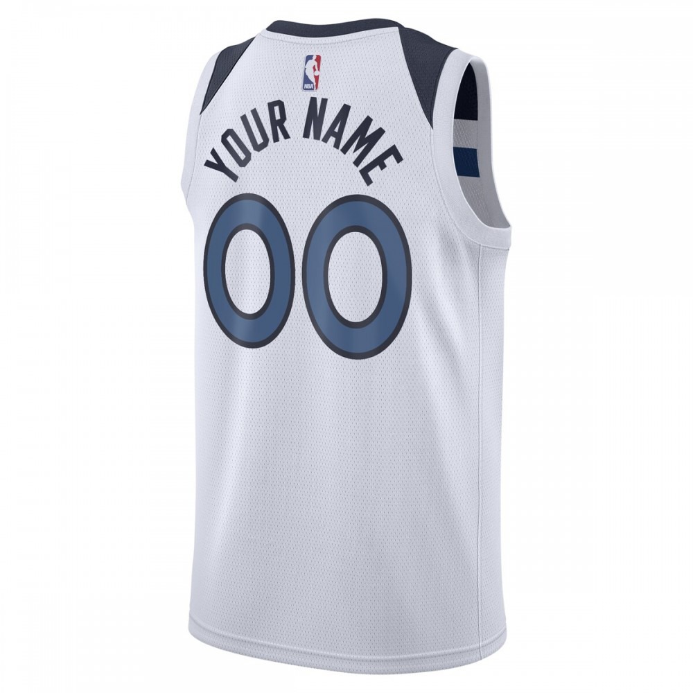 Minnesota Timberwolves Nike 20/21 Swingman Custom Jersey - Association Edition - White-League Wear Hub