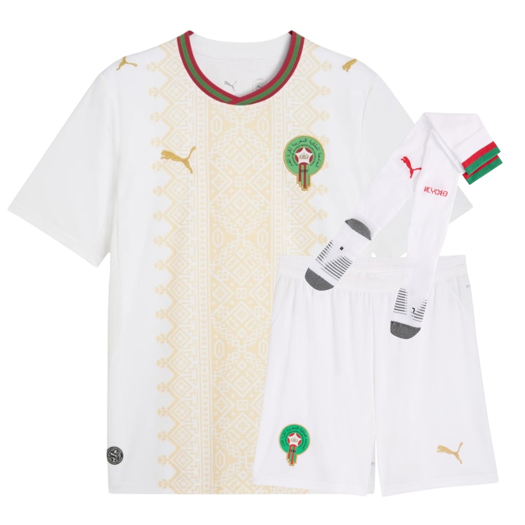 Morocco 2026 World Cup Kids Away Kit-League Wear Hub