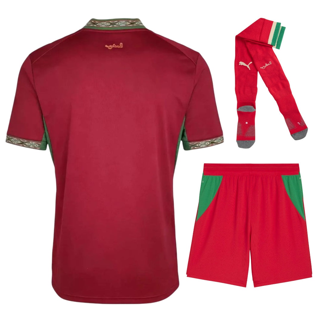 Morocco World Cup Men's Home Kit 2026 for Kids-League Wear Hub