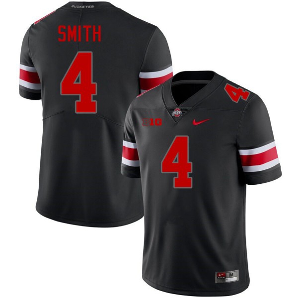 Men Ohio State Buckeyes #4 Jeremiah Smith Blackout Nike Stitch Jersey-League Wear Hub