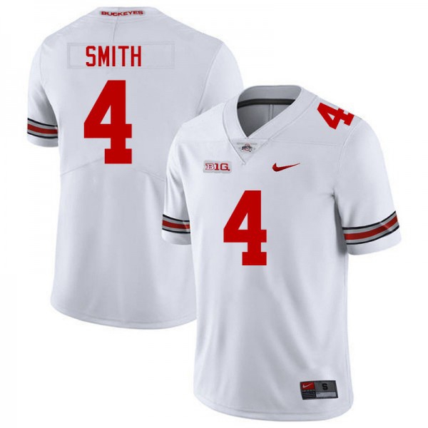 Men Ohio State Buckeyes #4 Jeremiah Smith White Nike Stitch Jersey-League Wear Hub
