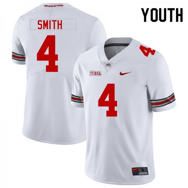 Youth Ohio State Buckeyes #4 Jeremiah Smith White Nike Stitch Jersey-League Wear Hub