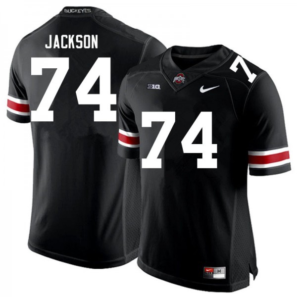 Men Ohio State Buckeyes #74 Donovan Jackson Black Nike Stitch Jersey-League Wear Hub