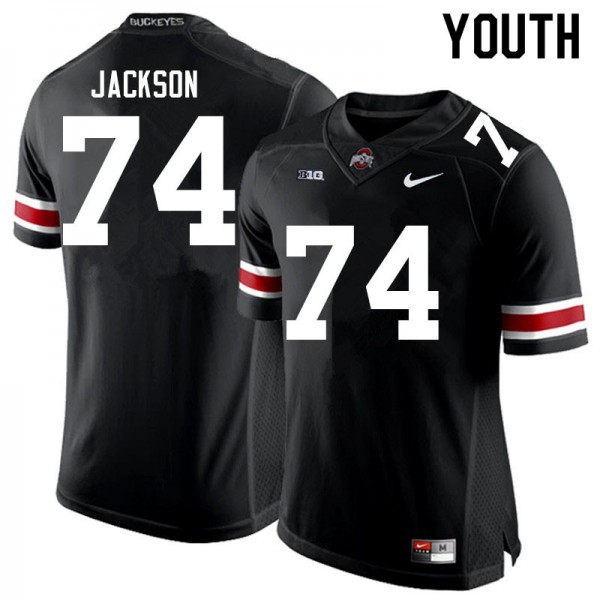 Youth Ohio State Buckeyes #74 Donovan Jackson Black Nike Stitch Jersey-League Wear Hub