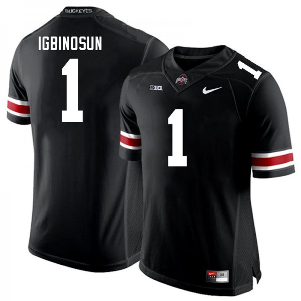 Men Ohio State Buckeyes #1 Davison Igbinosun Black Nike Stitch Jersey-League Wear Hub