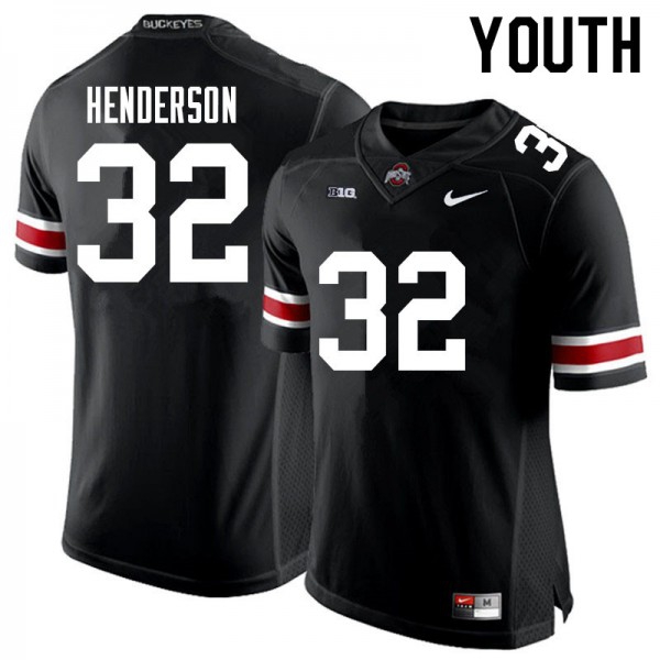 Nike Ohio State Buckeyes #32 TreVeyon Henderson Youth Stitch Jersey - Black-League Wear Hub