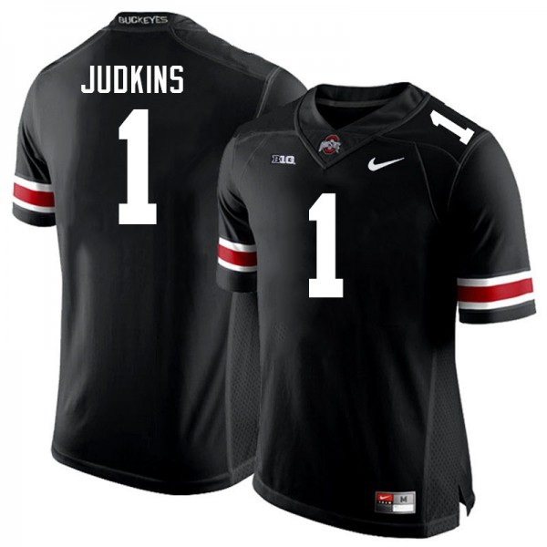 Nike Ohio State Buckeyes #1 Quinshon Judkins Men Stitch Jersey - Black-League Wear Hub