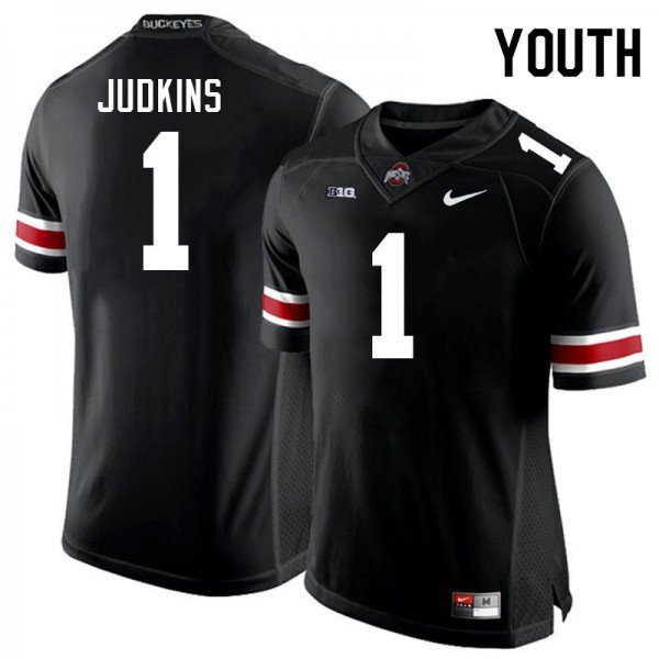 Nike Ohio State Buckeyes #1 Quinshon Judkins Youth Stitch Jersey - Black-League Wear Hub