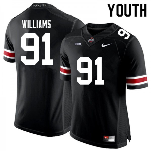 Nike Ohio State Buckeyes #91 Tyleik Williams Youth Stitch Jersey - Black-League Wear Hub
