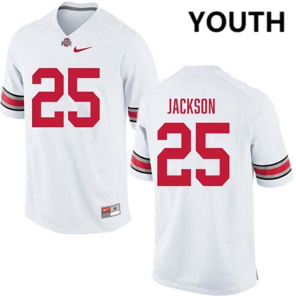 Youth Ohio State Buckeyes #25 Bo Jackson White Nike Stitch Jerseys-League Wear Hub