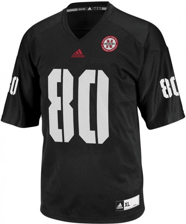 Nebraska Cornhuskers Kenny Bell #80 Black Youth(Kids) Jersey Adidas-League Wear Hub