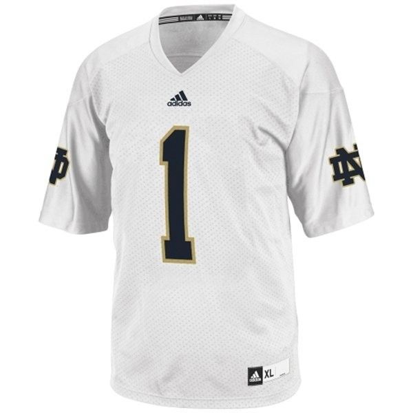 Youth(Kids) Notre Dame Fighting Irish #1 Louis Nix III White Adidas Jersey-League Wear Hub