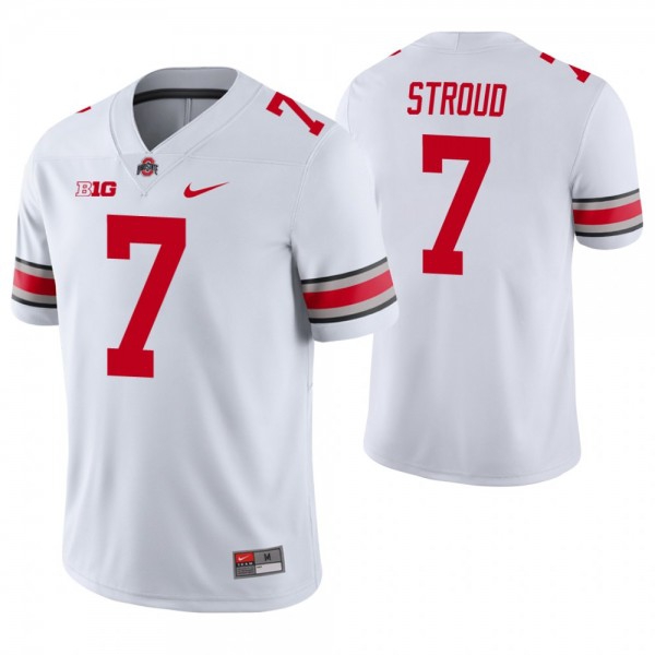 Nike Ohio State Buckeyes #7 C.J. Stroud Men Stitch Jersey - White-League Wear Hub