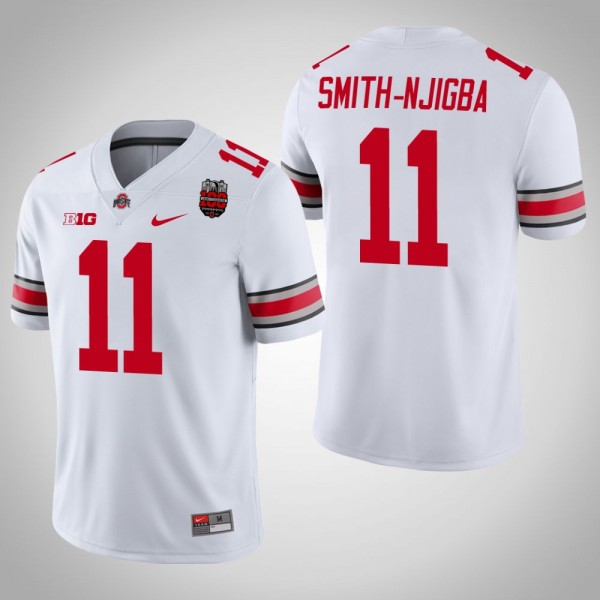 Nike Ohio State Buckeyes #11 Jaxon Smith-Njigba Men Stitch Jersey - White-League Wear Hub