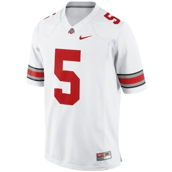 Men Ohio State Buckeyes #5 Braxton Miller White Nike Stitch Jersey-League Wear Hub