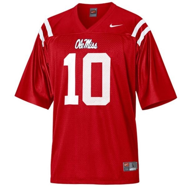 Nike Ole Miss Rebels #10 Eli Manning Youth(Kids) Jersey - Red-League Wear Hub
