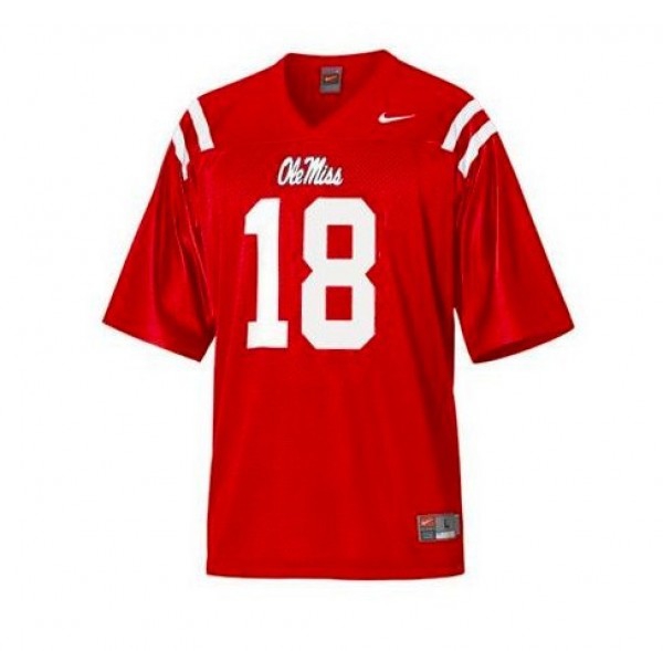 Nike Ole Miss Rebels #18 Archie Manning Youth(Kids) Jersey - Red-League Wear Hub