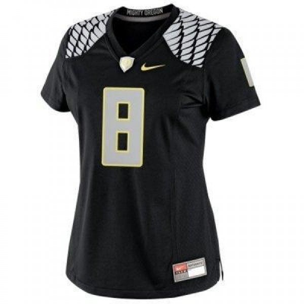 Oregon Ducks Marcus Mariota #8 Black Womens Jersey Nike-League Wear Hub