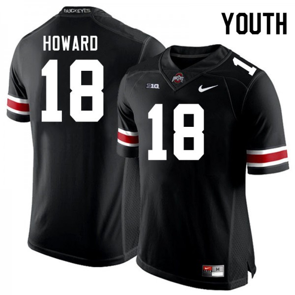 Youth Ohio State Buckeyes #18 Will Howard Black Nike Stitch Jersey-League Wear Hub