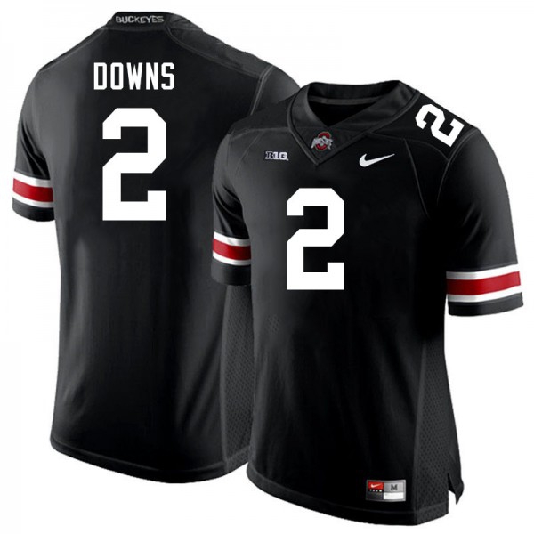 Men Ohio State Buckeyes #2 Caleb Downs Black Nike Stitch Jersey-League Wear Hub