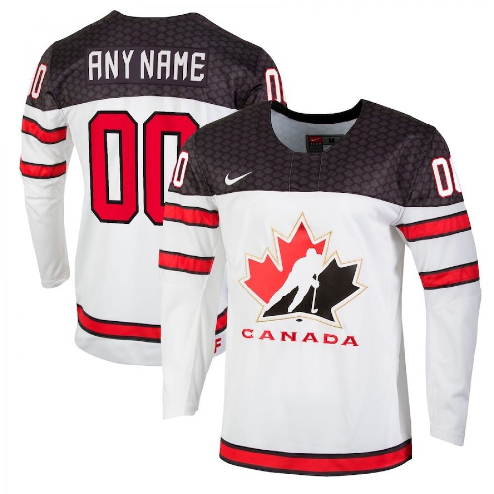 Men's Nike White Hockey Canada - Custom Replica Jersey-League Wear Hub