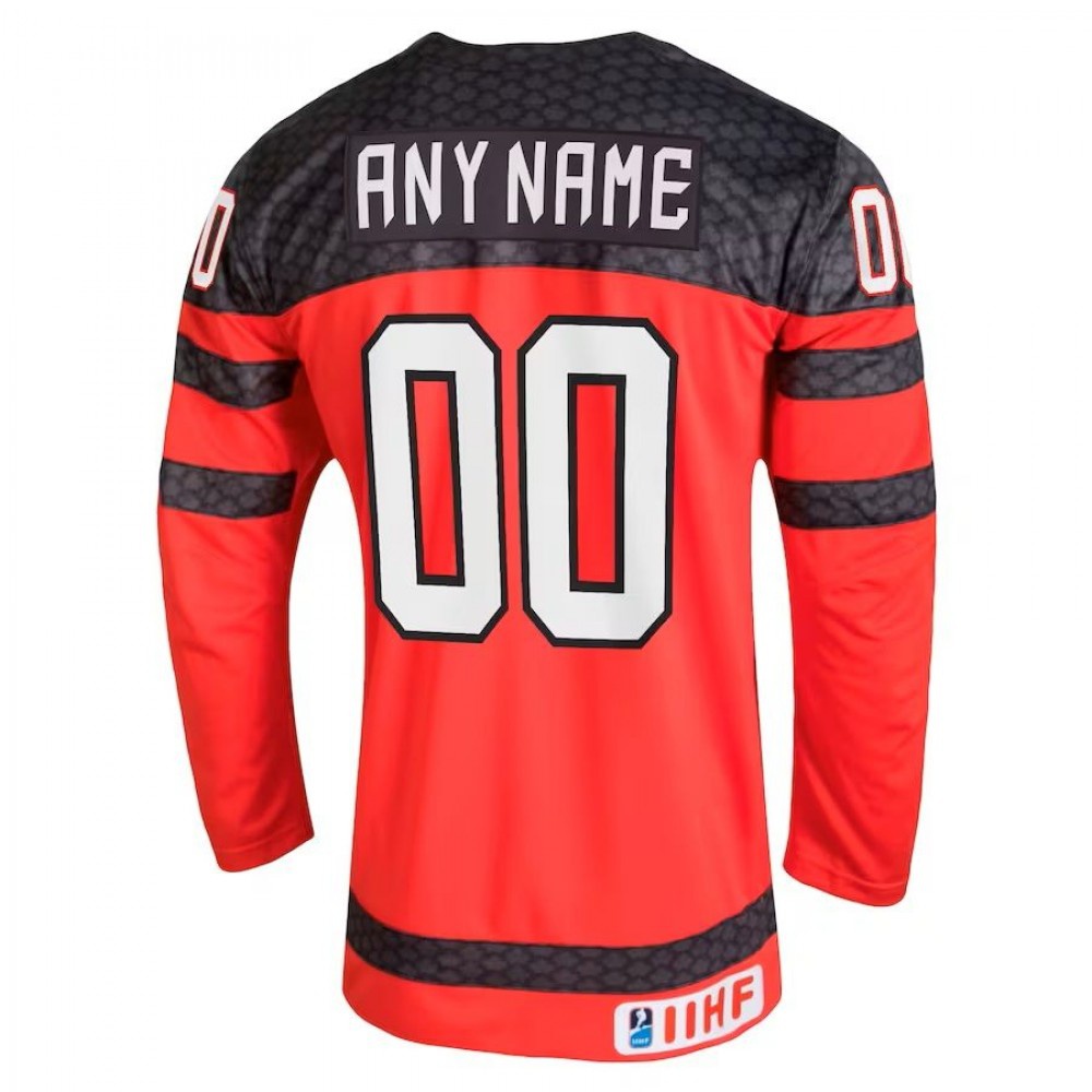 Men's Nike Red Hockey Canada - Custom Replica Jersey-League Wear Hub