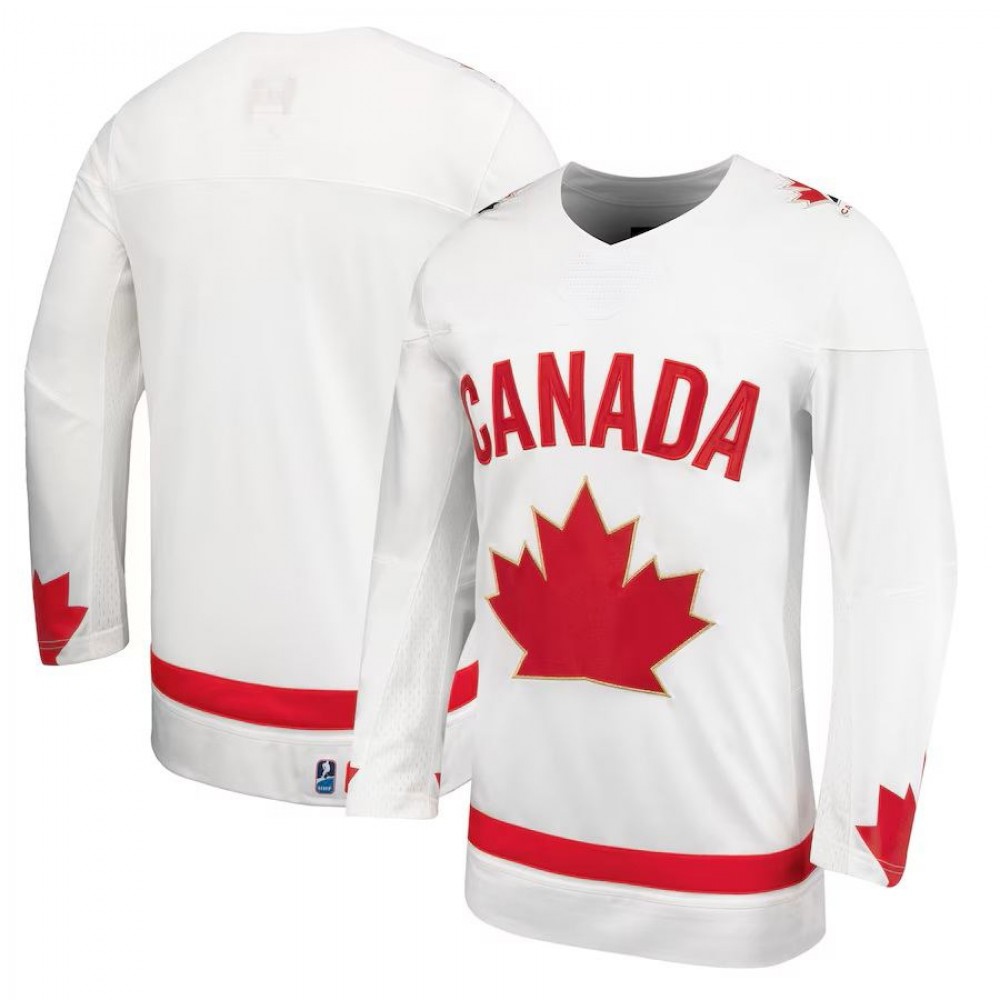 Unisex Blank White Hockey Canada Alternate Replica Jersey-League Wear Hub