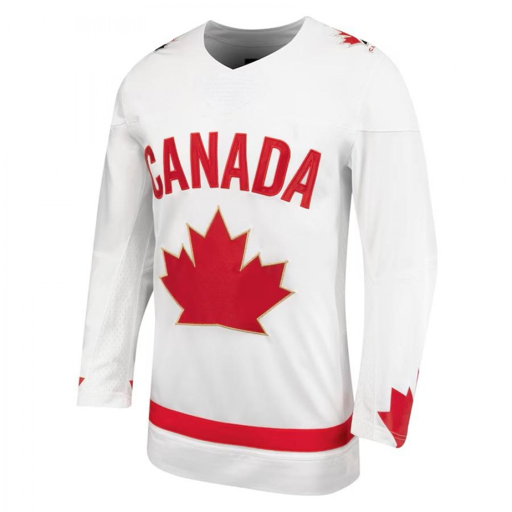 Unisex Blank White Hockey Canada Alternate Replica Jersey-League Wear Hub