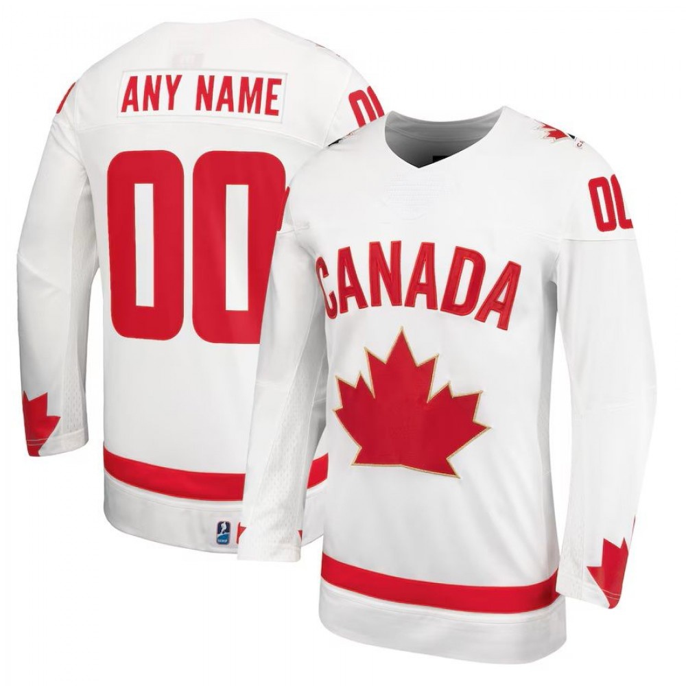 Unisex White Hockey Canada Alternate Replica Custom Jersey-League Wear Hub