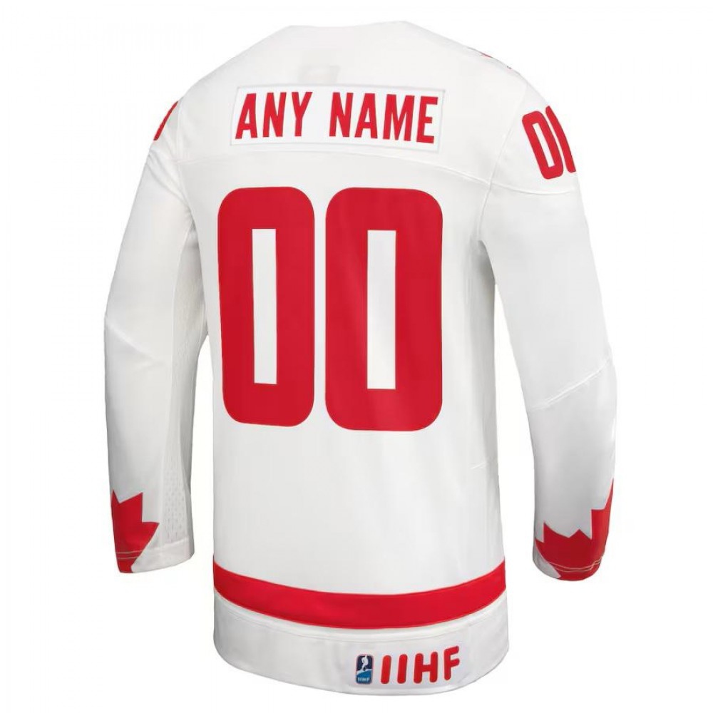 Unisex White Hockey Canada Alternate Replica Custom Jersey-League Wear Hub
