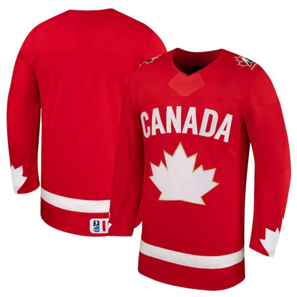 Unisex Blank Red Hockey Canada Alternate Replica Jersey-League Wear Hub