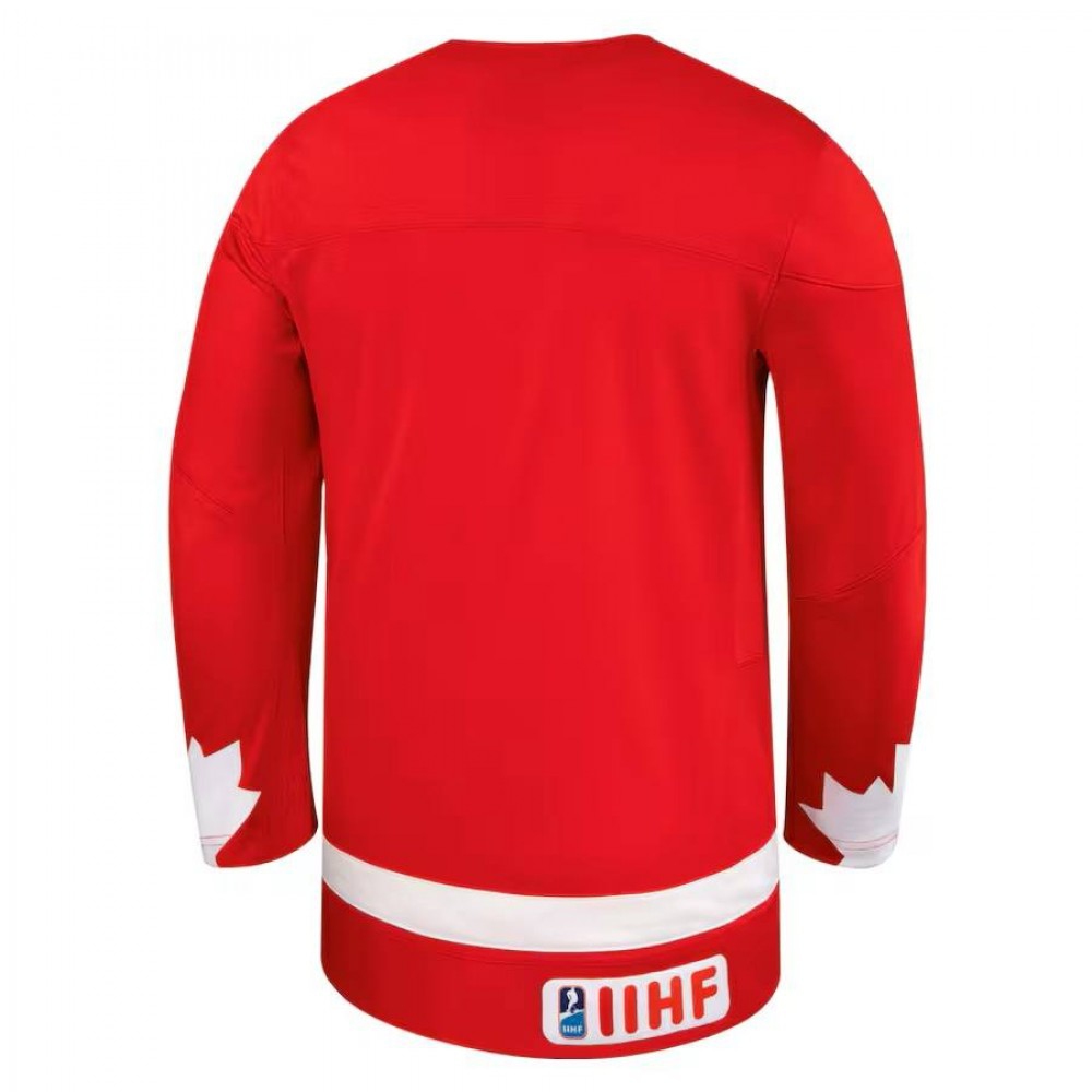 Unisex Blank Red Hockey Canada Alternate Replica Jersey-League Wear Hub