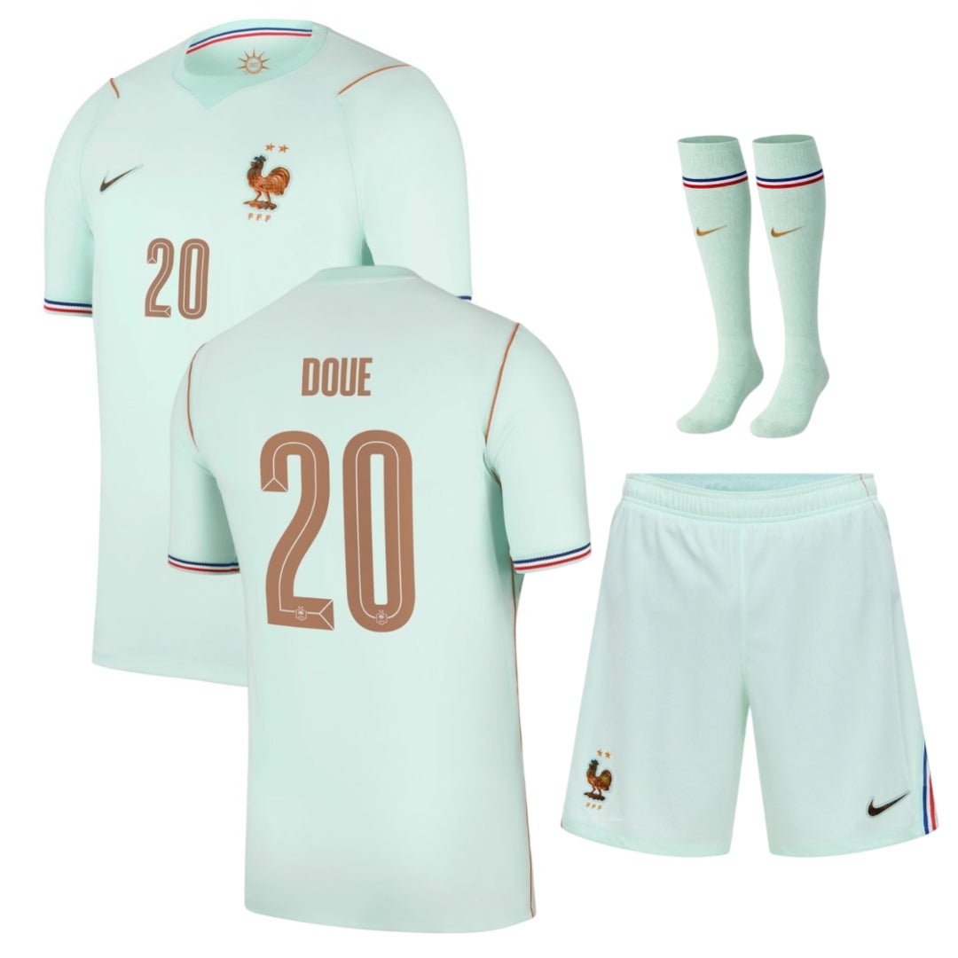 New Kids' France Doue Away Kit Green World Cup 2026-League Wear Hub
