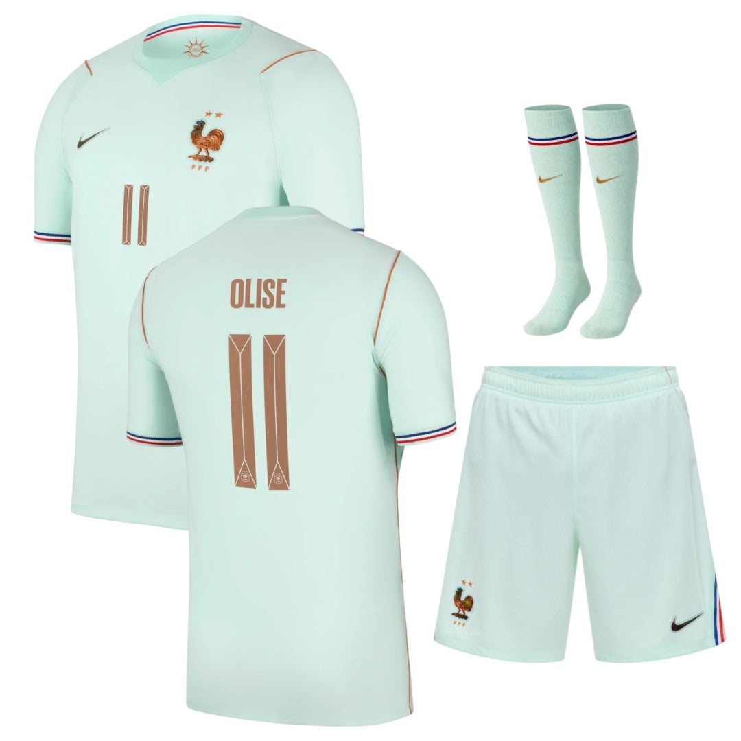 New France Olise Kids Away Kit Green World Cup 2026-League Wear Hub