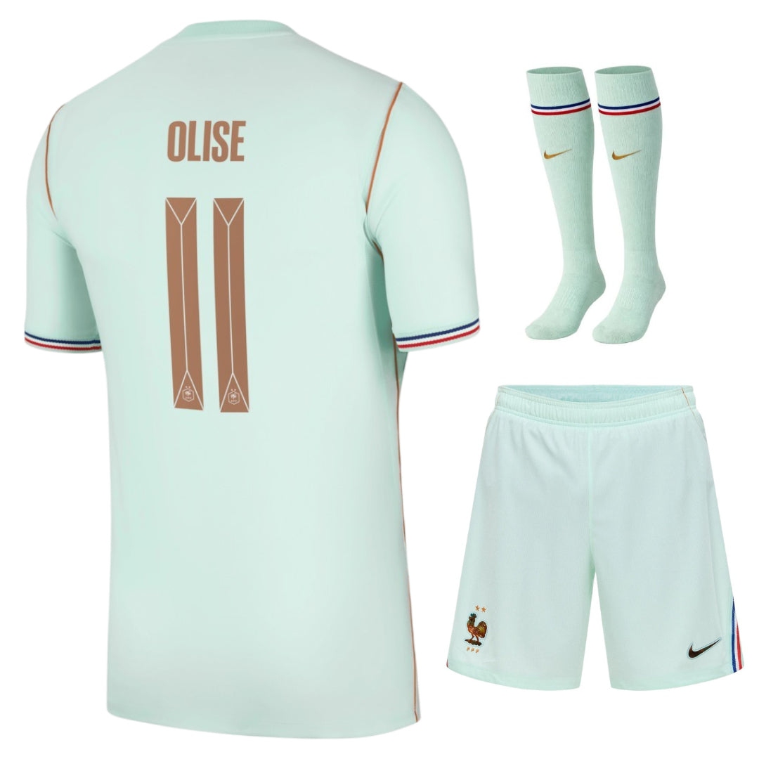 New France Olise Kids Away Kit Green World Cup 2026-League Wear Hub